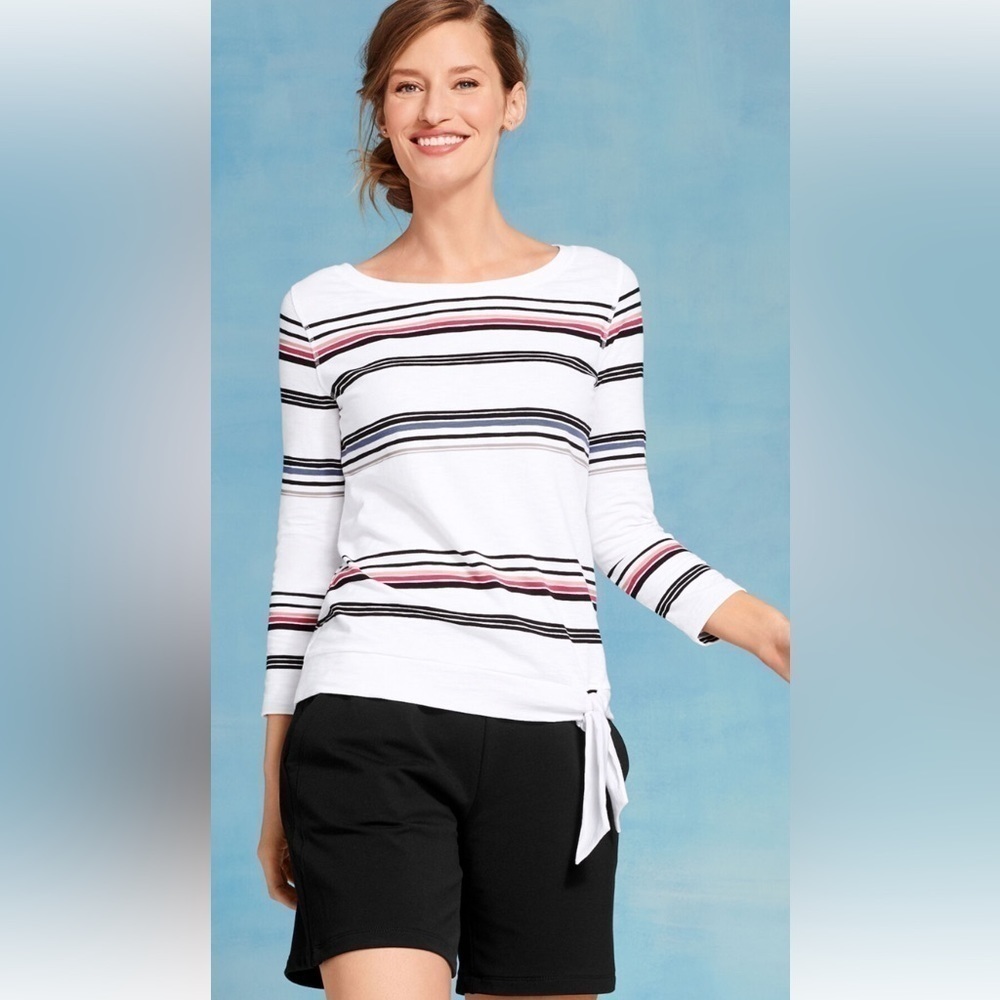 T by Talbots cotton top size Large stripe